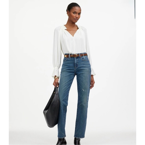 Madewell Denim - Madewell x Kaihara Denim The Rail Straight Jean Hornbook Wash Blue